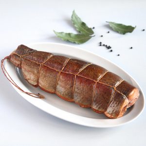 Форель горячего копчения, балык