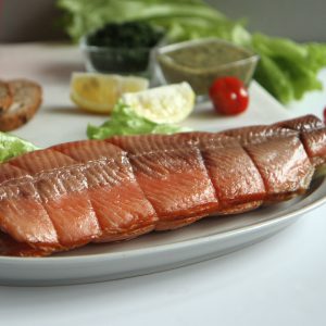 Форель горячего копчения, балык