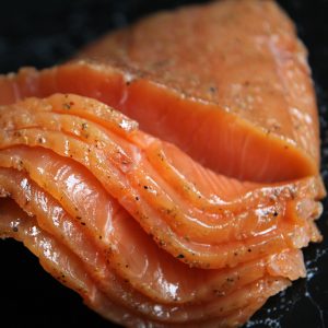 Лосось слабой соли в восточном стиле, филе на коже